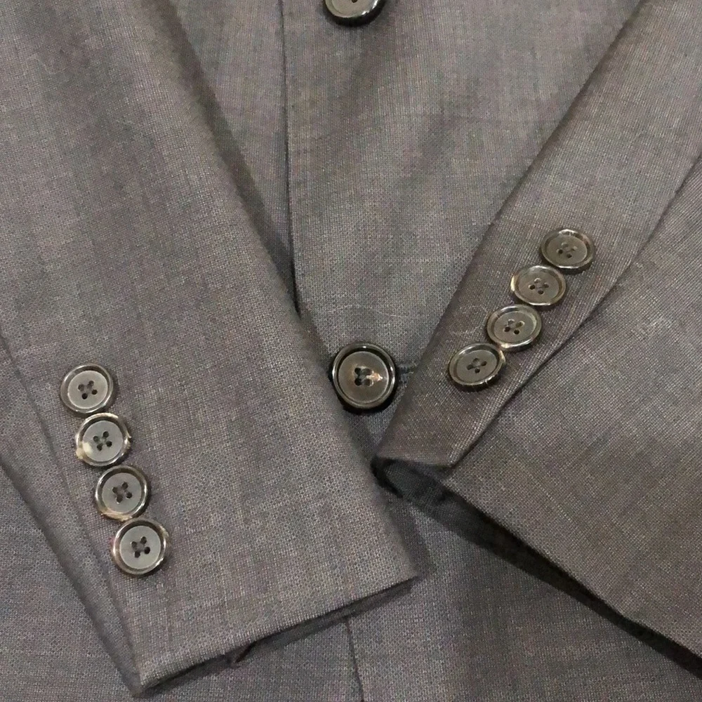 Hugo Boss The Jam Sharp Blazer Size 44L Dark Gray Virgin Wool